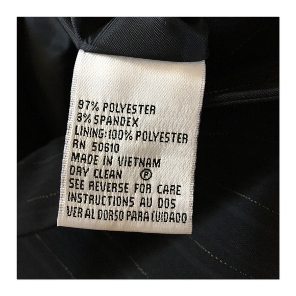 Le Suit Women’s Pants Black Pinstripe Suit Buttons - Picture 7 of 8